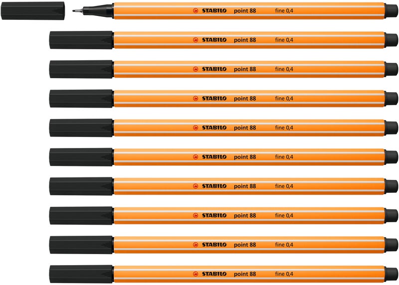 STABILO Point 88 FINELINER Superfine 04MM Black - Image 2