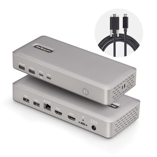 Startech.com StarTechcom USBC Docking Station 10in1 USB4 Up to 100W Charging for Laptop 40Gbps Data Transfer 25Gb Ethernet Single 8K Dual 4K Display 6X USB Not MacOS Compatible - Image 1