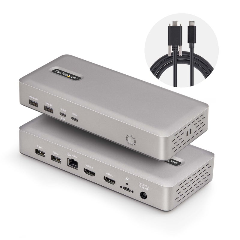 Startech.com StarTechcom USBC Docking Station 10in1 USB4 Up to 100W Charging for Laptop 40Gbps Data Transfer 25Gb Ethernet Single 8K Dual 4K Display 6X USB Not MacOS Compatible - Image 2