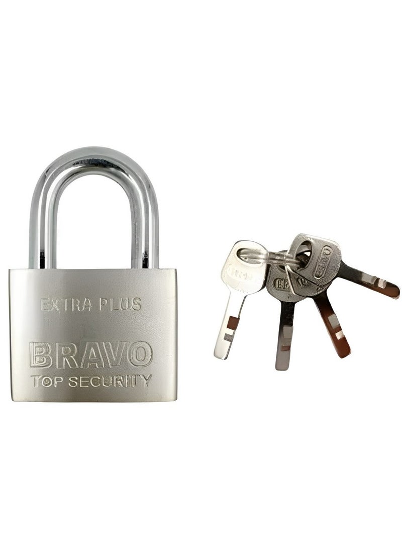 Bravo - high quality lock is durable and safe. They come in different models, high security with 4 keys (70 mm) and others with different key numbers and sizes - Image 1