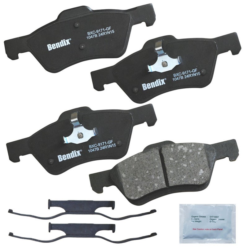 Bendix Priority1 CFC1047B Ceramic Front Brake Pads for Ford Escape 2012-2010, Mercury Mariner 2011-2010 - Image 2