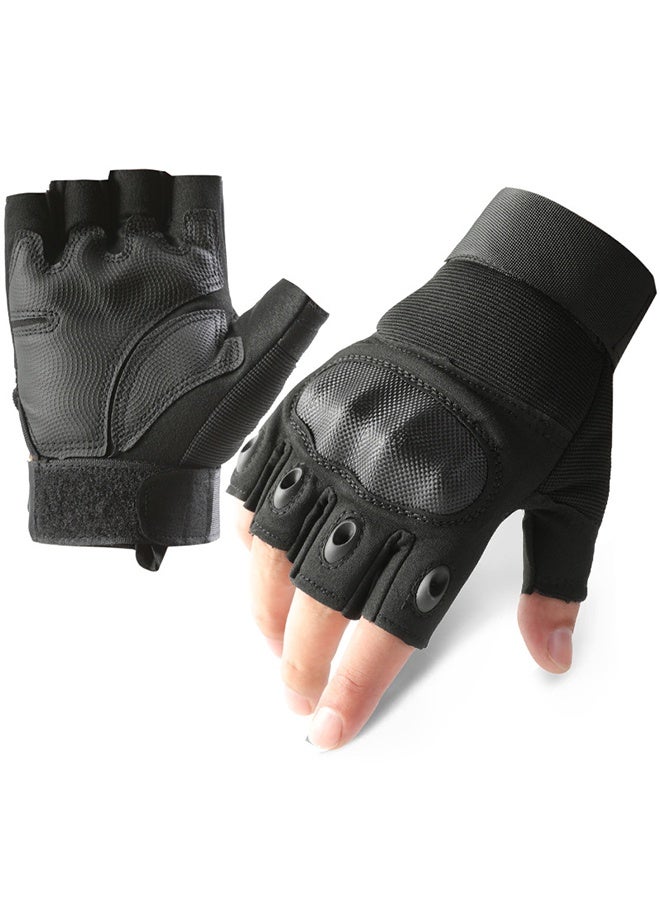 قفازات دراجات نارية للرجال والنساء: قفازات تكتيكية تعمل باللمس بأصابع كاملة، قابلة للتنفس، مع مفاصل صلبة ومعصم قابل للتعديل للركوب، موتوكروس، سباق الطرق، ركوب الدراجات، التسلق (مقاس L) - Image 1