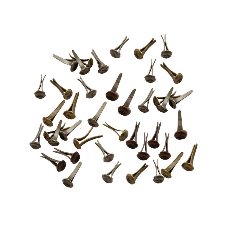 Advantus Tim Holtz Idea-ology Metal Mini Fasteners, 99 per Pack, 1/4 Inch, Antique Finishes, TH92790 - Image 3