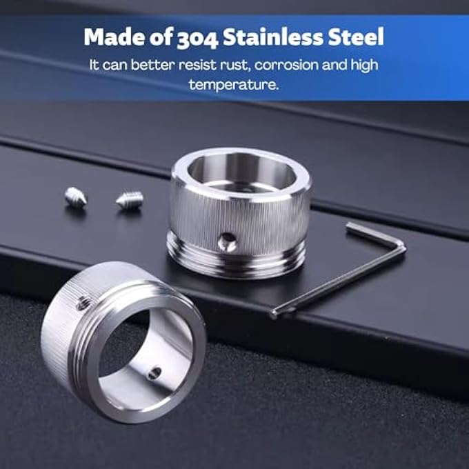 RADIATOR THERMOSTAT ADAPTER M30 X 1.5 MADE OF 304 STAINLESS STEEL HEATING VALVE ADAPTER FOR RA RAV RAVL VALVE RADIATOR VALVE THERMOSTAT HEAD ADAPTER WITH HEX KEY SET OF 2 - Image 3