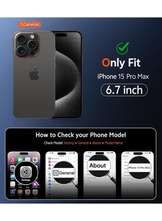 iPhone 15 Pro Max Magsafe Case Ultra Thin Mate Cover for iPhone 15 Pro Max Camera Protection Slim Design Hard Phone Case for iPhone 15 Pro Max 6.7 inch - view 2