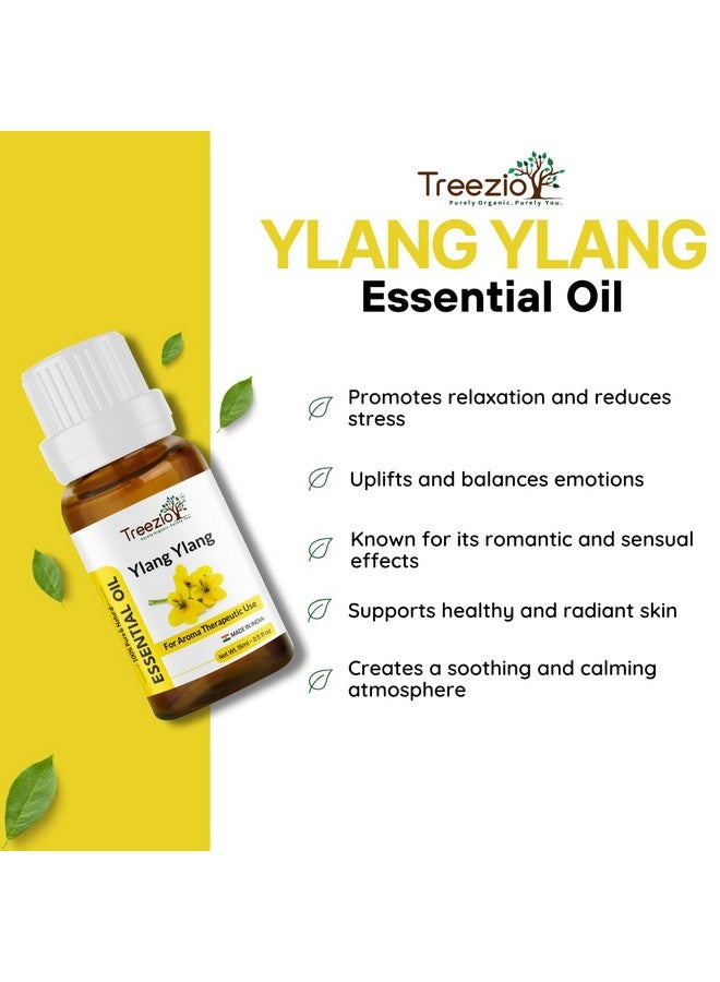 Treezio Ylangylang Essential Oil - Mood Balancer, Stress Relief, And Hair & Skin Care Elixir.100% Pure & Natural(15ml) - Image 2