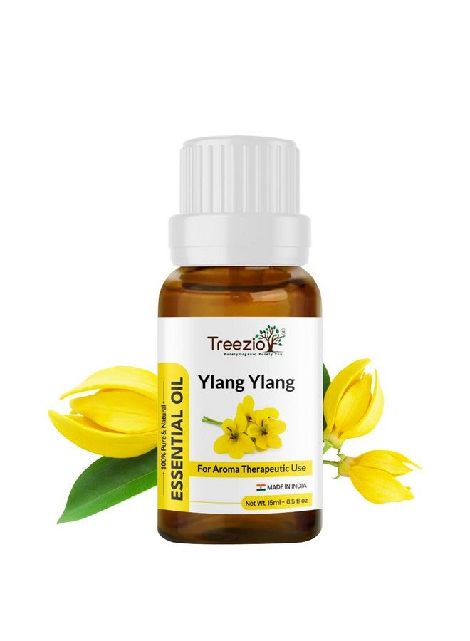Treezio Ylangylang Essential Oil - Mood Balancer, Stress Relief, And Hair & Skin Care Elixir.100% Pure & Natural(15ml) - Image 1