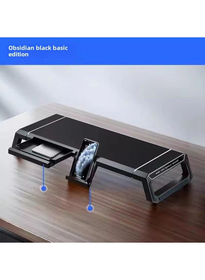 حامل مرتفع لشاشة الكمبيوتر، قاعدة متعددة الوظائف، رف تخزين مكتبي، منصة تمديد يو إس بي - Image 1