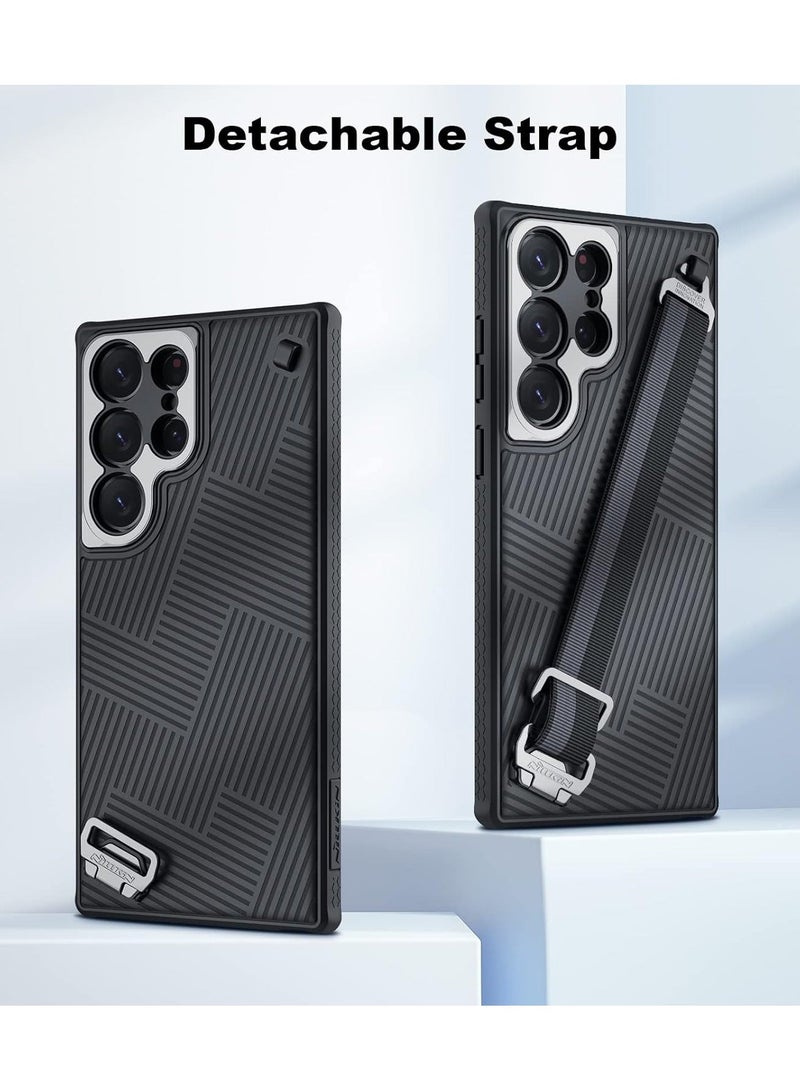 Nillkin Samsung Galaxy S23 Ultra Case with Detachable Rope Strap Military Drop Protection Hard Back Soft Bumper Slim Protective Phone Case for Galaxy S23 Ultra 6.8 Inch - Image 2