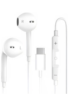 EarPods Headphones with USB-C Connector, Type-C Earphones Wired with Built-in Controller ,Phone Calls for iPhone 15/15 Plus/15 Pro/15 Pro Max, S23/S22/S21/S20/Ultra Note 10/20 & more
