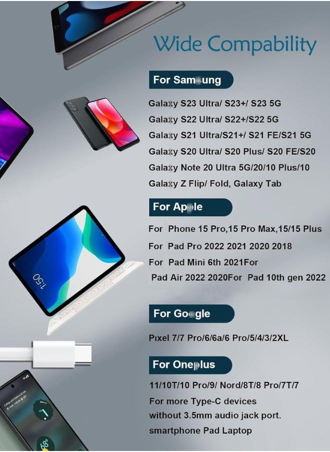 Generic - EarPods Headphones with USB-C Connector, Type-C Earphones Wired with Built-in Controller ,Phone Calls for iPhone 15/15 Plus/15 Pro/15 Pro Max, S23/S22/S21/S20/Ultra Note 10/20 & more - Image 1