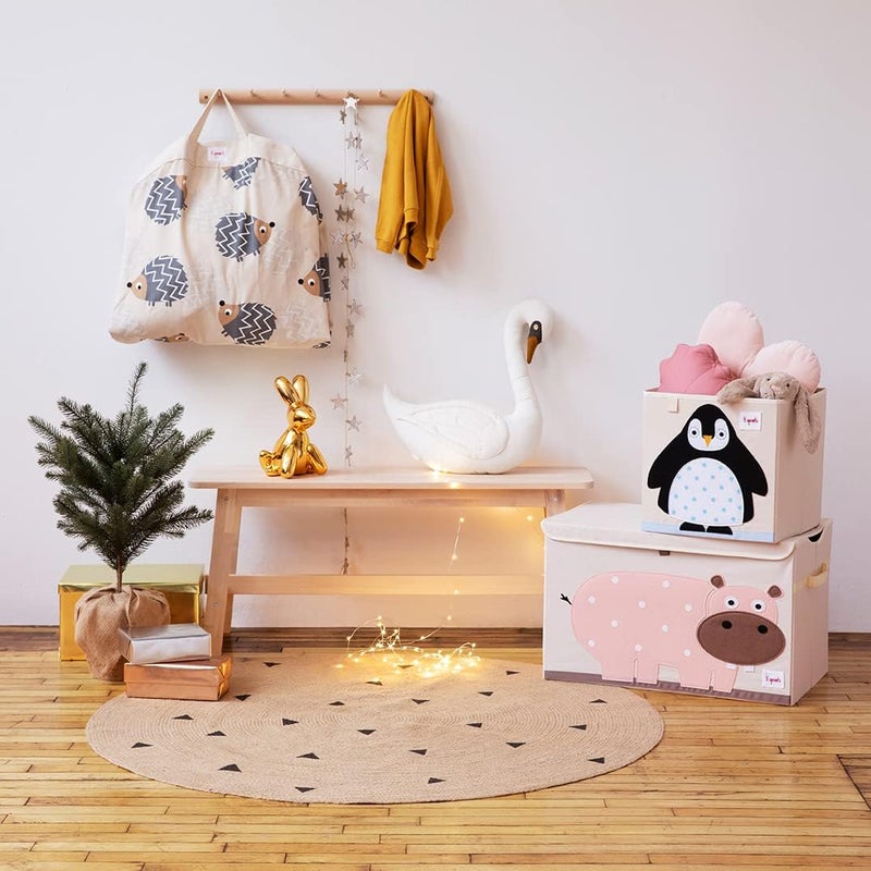 3 Sprouts Kids Toy Chest - Storage Trunk for Boys and Girls Room - Hippo - Image 4