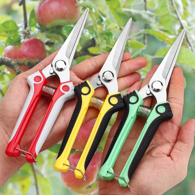 Fruit tree scissors pruning scissors branch pruning scissors strong flower pruning scissors gardening scissors flower garden fruit pruning scissors(617 pruning and fruit picking shears-green card bubble packaging) - Image 2