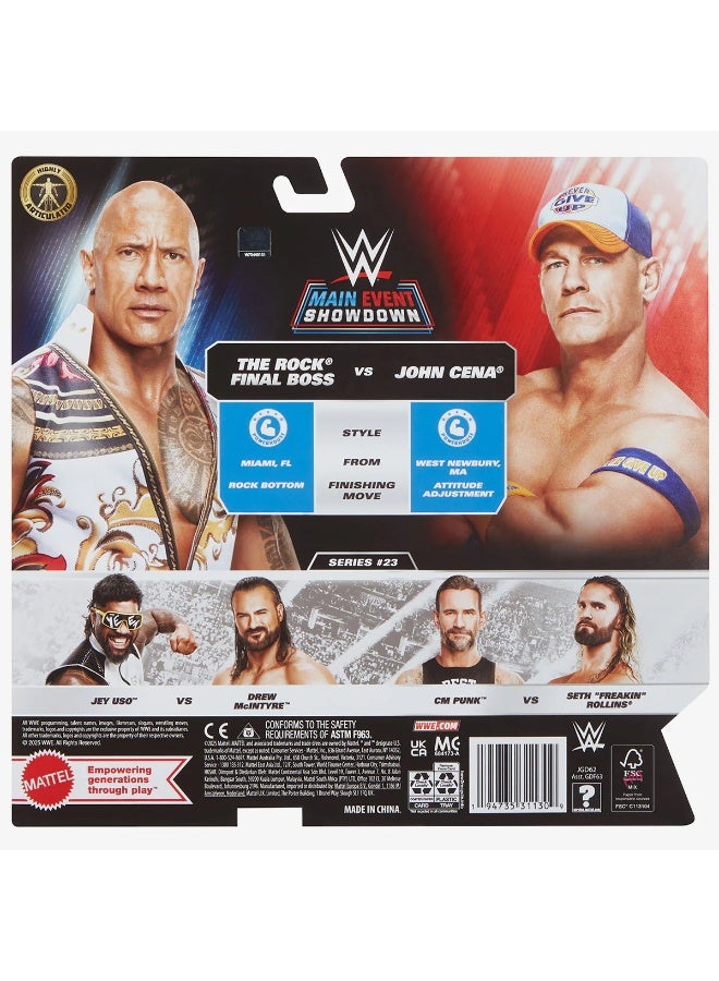 WWE Main Event Showdown The Rock VS John Cena 2-Pack JGD62 - Image 3