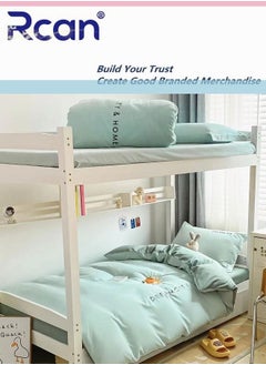 Rcan 3-Piece Set Children Student School Dormitory Embroidery Design Duvet Cover Set Single Bed Kid's Polyester Bedding Set Boy Girl 150x200cm  - Image 2