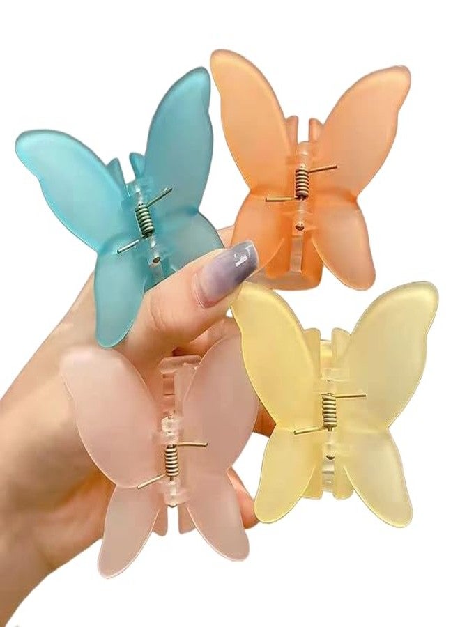 Truvic butterfly clutchers Non-Slip Fashion Jaw Hair Clips for Women & Girls | 4pcs butterfly clutchers Strong Grip Clutchers for Thin & Thick Hair | Pack of 4 - Image 1
