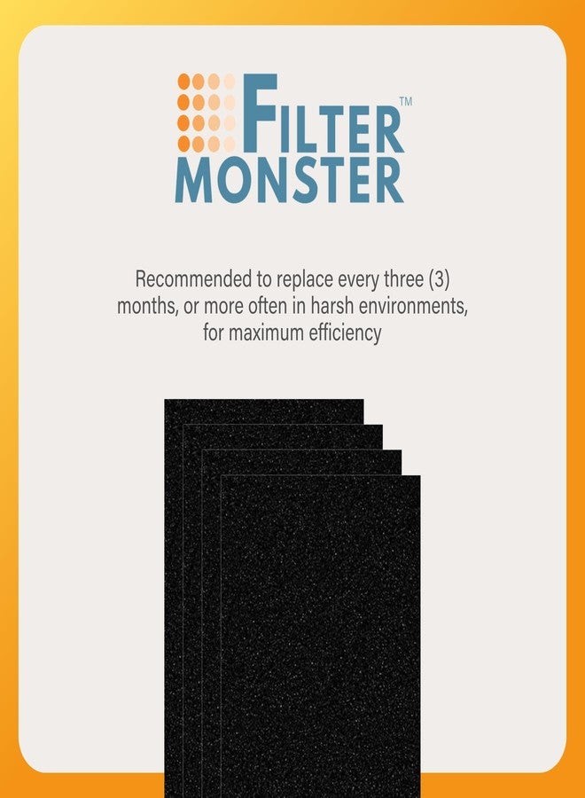 Filter-Monster.com فلتر بديل من Filter-Monster متوافق مع فلتر Whirlpool 817500 المسبق لأجهزة تنقية الهواء Whirlpool موديلات APT30010M و APT40010R و APT42010M و APT50010M، عبوة من 4 قطع - Image 5