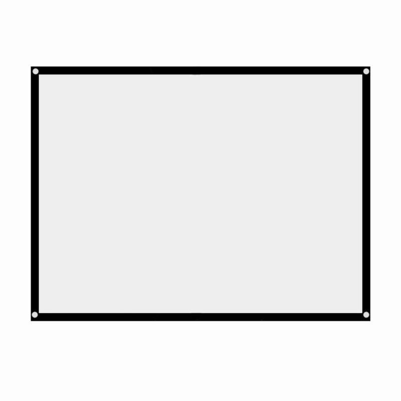 1pc Portable Foldable NOn crease White Projector Curtain Projection Screen 4:3 (84inch) - Image 2