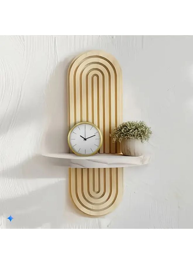 Bohemian Floating Shelf White 11.81x7.79in Wood Wall Shelf For Plants Photo Frames - Image 2