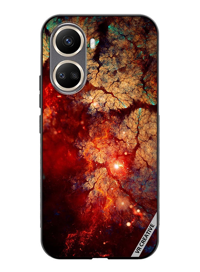 VR CREATIVE Protective Case Cover For Huawei Nova 10 SE Abstract, Fractal, Shine, Bright Red Design Multicolour - Image 1