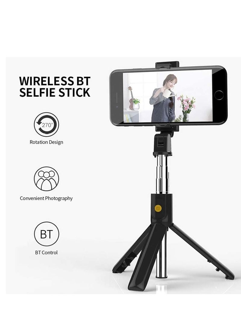 ELTRAZONE - Selfie Stick Integrated Tripod BT 4.0 Wireless Selfie Stick Mini Portable Extendable Selfie Stick Tripod for Smart Phone - Image 1