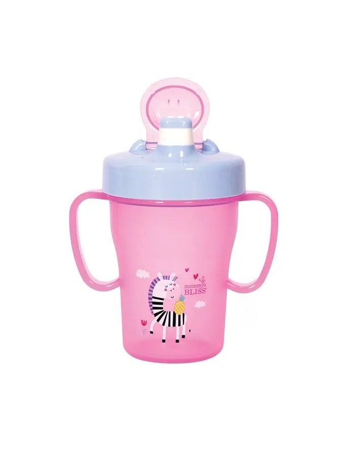 mommys BLISS كوب تدريب للأطفال ضد الانسكاب – 180 مل (6 أونصات)، مقبض سهل الإمساك، خالي من BPA، مثالي للأطفال من 9 أشهر فما فوق (وردي) - Image 1