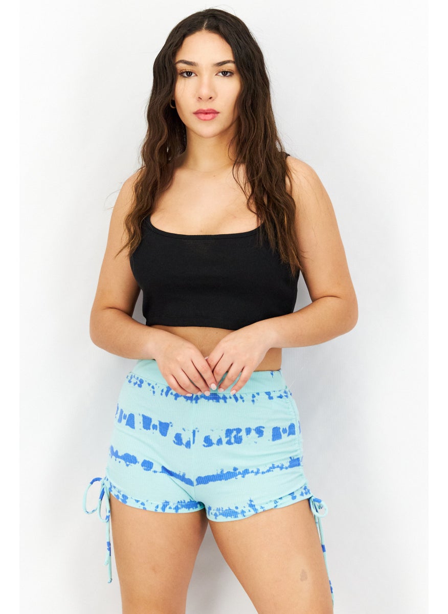boohoo - Women Square Neck Sleeveless Textured Cropped Top, Black - Image 1