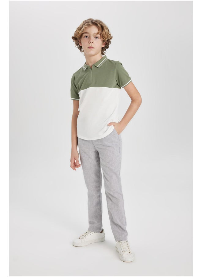 DeFacto - Boy Regular Fit Polo Neck Knitted Short Sleeve Polo T-Shirt - Image 1