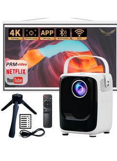 ELTRAZONE "Mini Projector S10 – 5G WiFi Portable Video Projector, 1920x1080P Smart Multimedia Projector, 8000 Lumens, Bluetooth Home Theater Cinema Projector with Bluetooth/WiFi/USB/SD Card Support (White)"  - Image 4