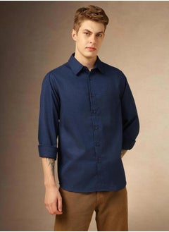 Dennis Lingo Button-Down Collar Plain Regular Fit Shirt by Styli  - Image 4