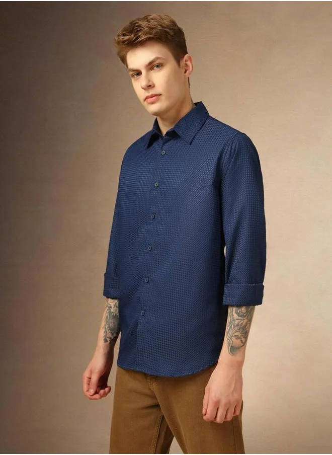 Dennis Lingo Button-Down Collar Plain Regular Fit Shirt by Styli
