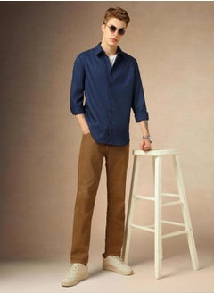 Dennis Lingo Button-Down Collar Plain Regular Fit Shirt by Styli  - Image 5