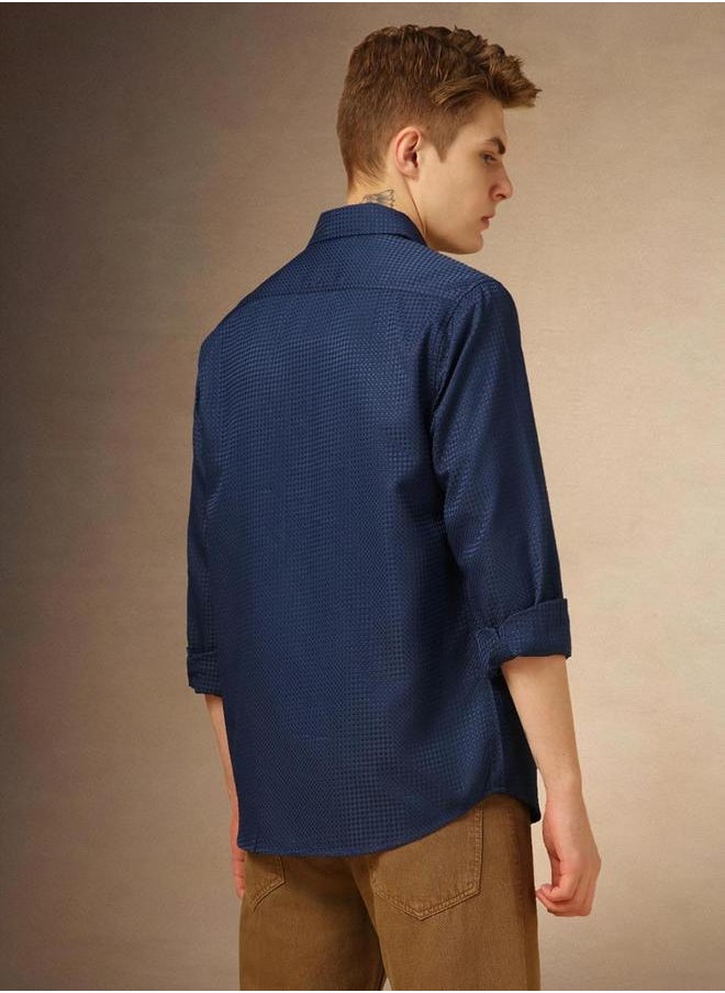 Dennis Lingo - Button-Down Collar Plain Regular Fit Shirt by Styli - Image 1