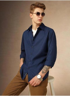 Dennis Lingo Button-Down Collar Plain Regular Fit Shirt by Styli  - Image 3