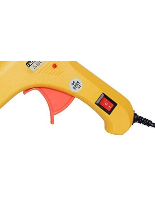 Fadman Fadman Electric 20W Yellow Mini Hot Melt Glue Gun With 28 Pcs Hot Melt Glue Stick Standard Temperature Corded Glue Gun 7 mm  - Image 3
