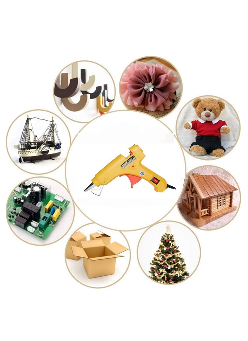Fadman Fadman Electric 20W Yellow Mini Hot Melt Glue Gun With 28 Pcs Hot Melt Glue Stick Standard Temperature Corded Glue Gun 7 mm  - Image 5