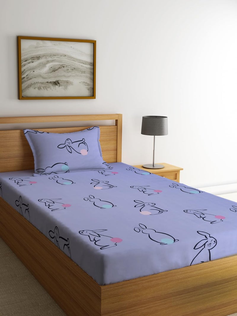 Ambra Linens مجموعة ملاءات سرير أطفال من أمبرا لينينز سرير مفرد 100% قطن ناعم وسلس ملاءة مسطحة للاستخدام على مدار السنة 1 ملاءة سرير 1 غطاء وسادة مريح وقابل للتنفس لسرير الأطفال 152 سم × 228 سم 60 × 90 بوصة - Image 1