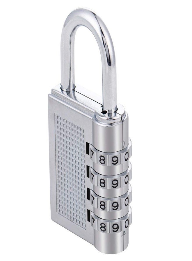 Hellaro 4-Digit Safe Painted PIN Hand Bag Shaped Combination Padlock Lock (Silver, Colour May Vary, 79 x 40 x 18mm) - Image 1