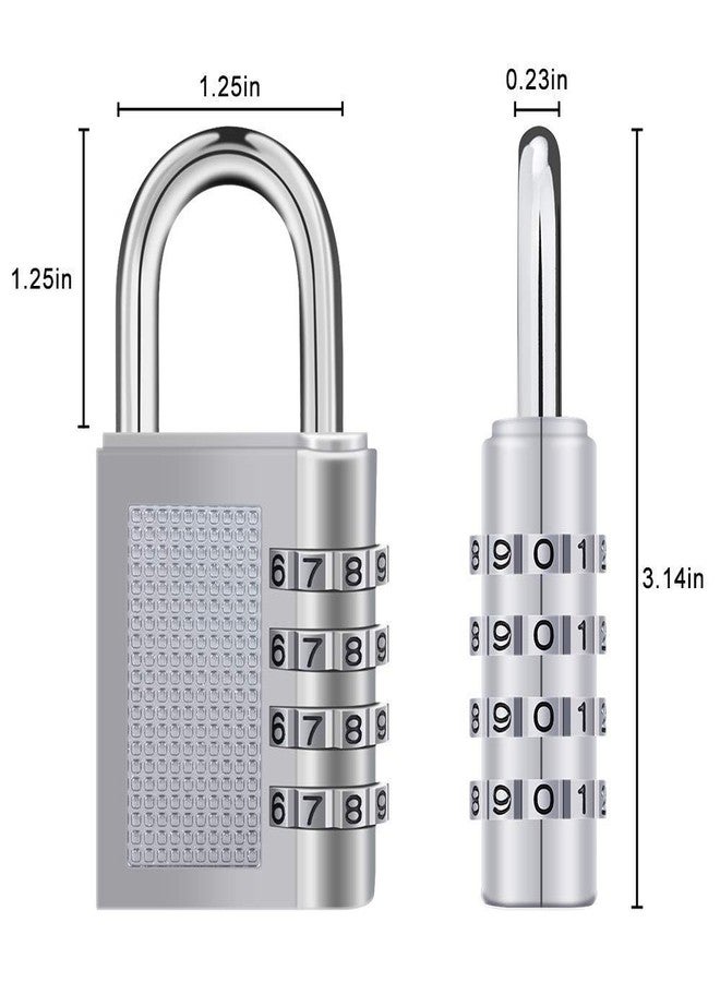 Hellaro 4-Digit Safe Painted PIN Hand Bag Shaped Combination Padlock Lock (Silver, Colour May Vary, 79 x 40 x 18mm) - Image 5