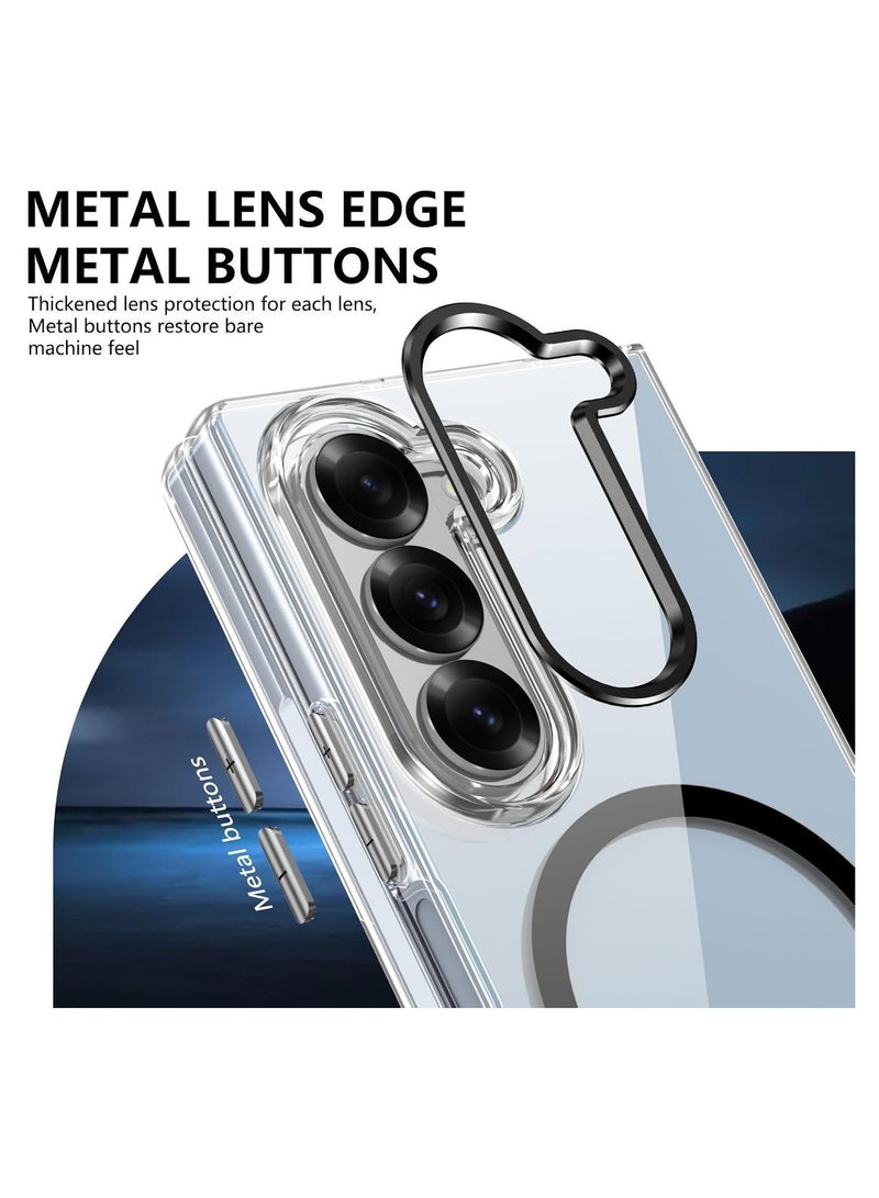 general Magnetic Drop Protection Anti-Yellowing Case for Samsung Galaxy Z Fold 7 - Sturdy Shock Protection Bumper Transparent Case - Image 3