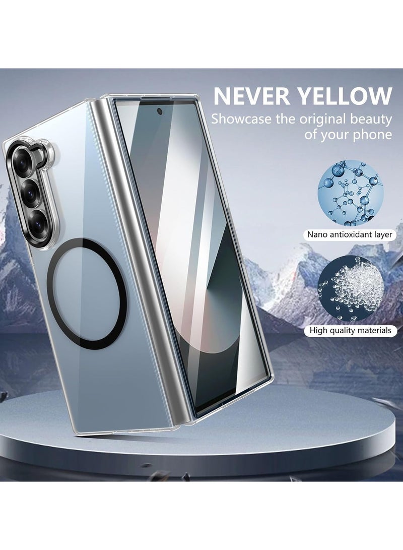 general Magnetic Drop Protection Anti-Yellowing Case for Samsung Galaxy Z Fold 7 - Sturdy Shock Protection Bumper Transparent Case - Image 2