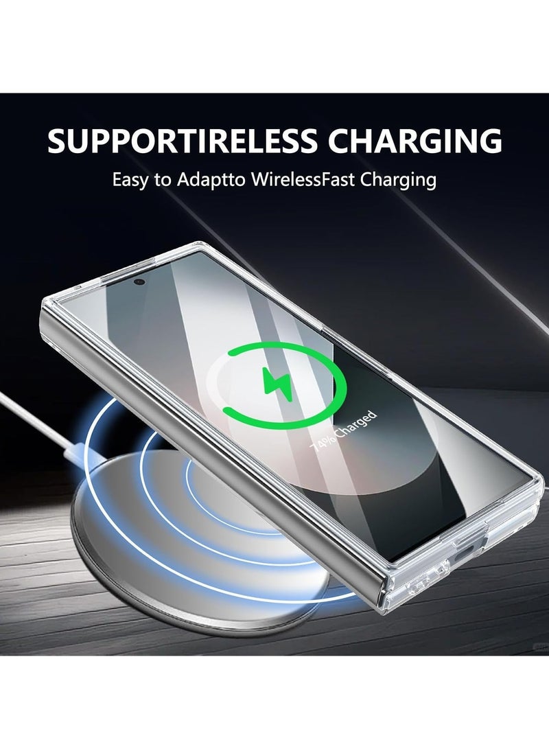 general Magnetic Drop Protection Anti-Yellowing Case for Samsung Galaxy Z Fold 7 - Sturdy Shock Protection Bumper Transparent Case - Image 4