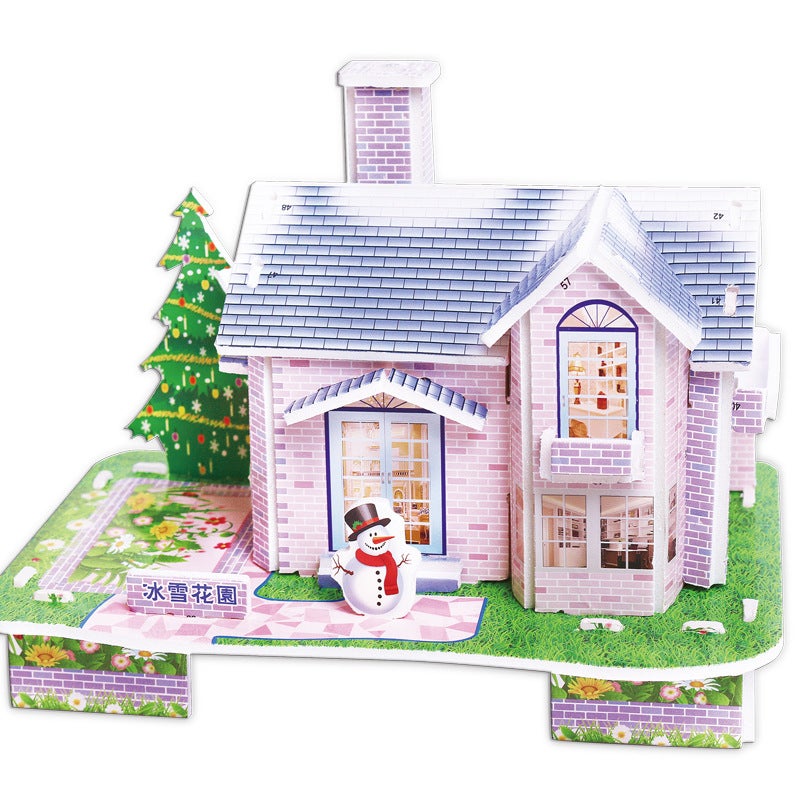 3D Stereo Puzzle Paper Diy Model Kidsren'S House Classroom Handmade Stall Toys - Image 1
