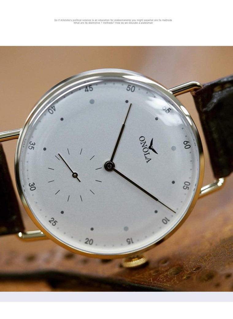 أونولا ساعة كوارتز طلابية بسيطة، عملية، فائقة الرقة - Image 3