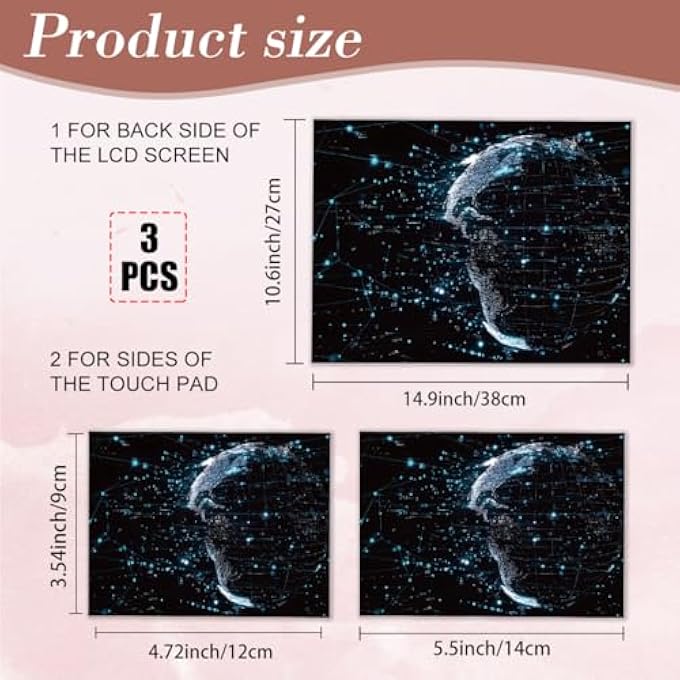 rayihni DIGITAL EARTH LAPTOP SKIN STICKER DECALS FITS 12" 13" 13.3" 14" 15 INCH LAPTOP UNIVERSAL REMOVABLE VINYL NOTEBOOK ART PROTECTOR NETBOOK PC COVER DECAL - Image 2