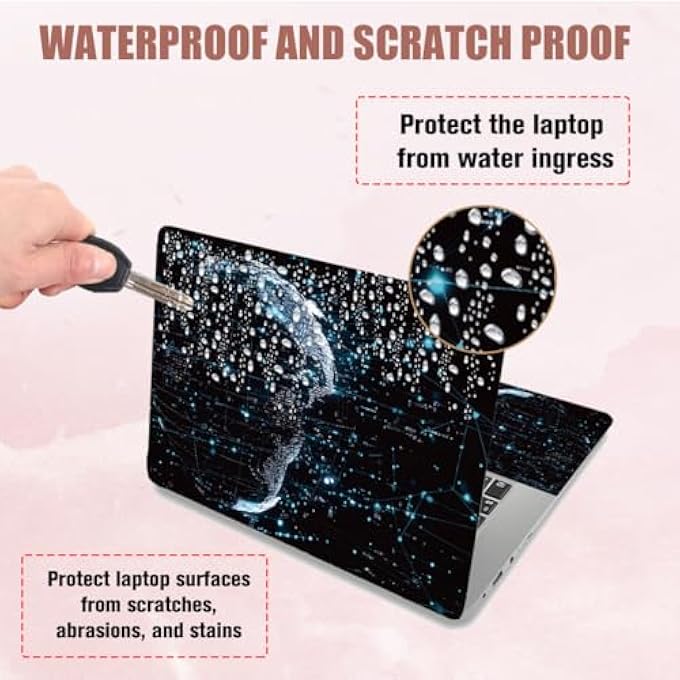 rayihni DIGITAL EARTH LAPTOP SKIN STICKER DECALS FITS 12" 13" 13.3" 14" 15 INCH LAPTOP UNIVERSAL REMOVABLE VINYL NOTEBOOK ART PROTECTOR NETBOOK PC COVER DECAL - Image 3