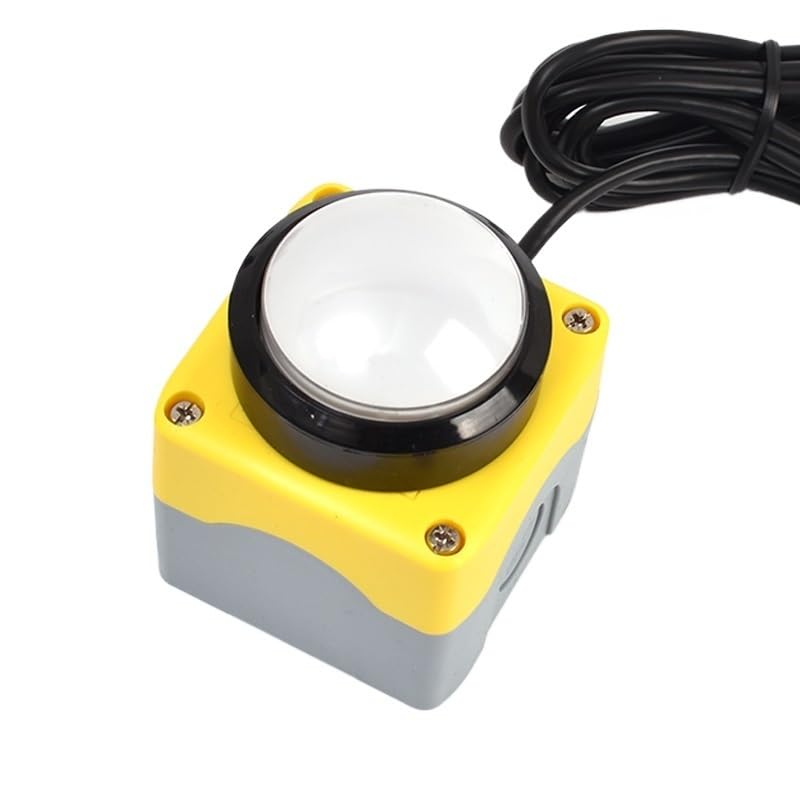 62Mm USB Custom Button Wireless Remote Control Answering Device Lottery Computer Mouse Shortcut Keyboard(62Mm White Button,Light UP Once_2M_Set by Yourself) - Image 1