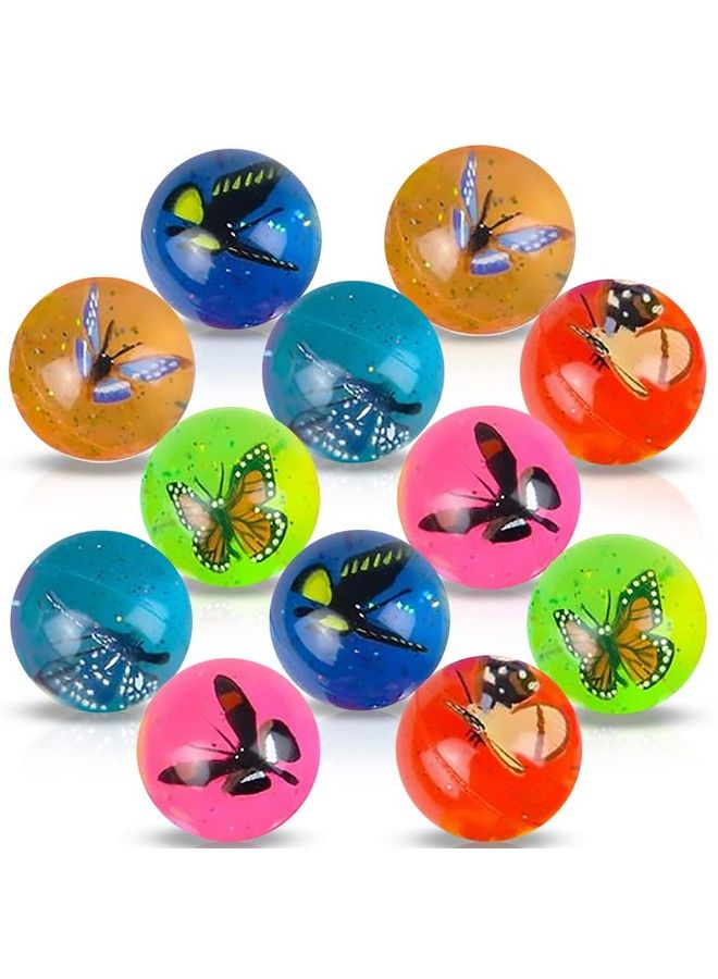 ArtCreativity Butterfly High Bounce Balls Set Of 12 Balls For Kids With 3D Butterfly Inside Outdoor Toys For Encouraging Active Play Party Favors And Pinata Stuffers For Boys And Girls - Image 2
