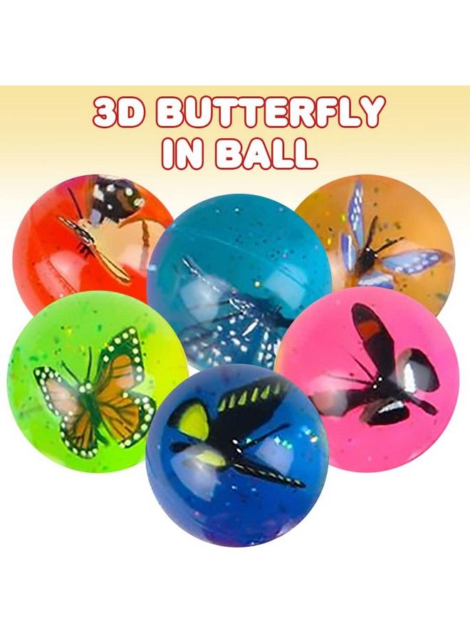 ArtCreativity Butterfly High Bounce Balls Set Of 12 Balls For Kids With 3D Butterfly Inside Outdoor Toys For Encouraging Active Play Party Favors And Pinata Stuffers For Boys And Girls - Image 5