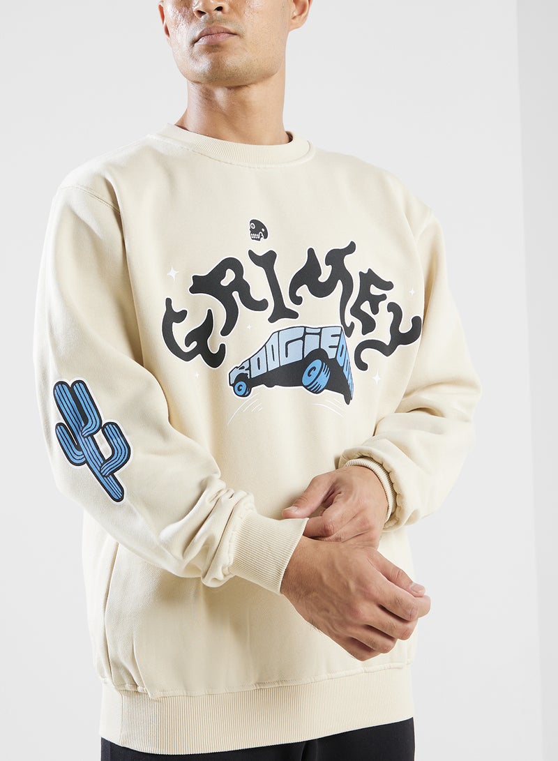 Grimey Causing Panic Vintage Crewneck Sweatshirts  - Image 3